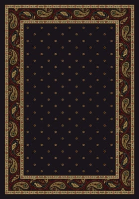 Milliken Innovations Paisley Onyx - Alfombra rectangular de nailon negra de 5'4" X 7'8" Foto 1 de 2