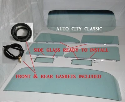 玻璃 1955 雪佛兰 2dr 轿车挡风玻璃后密封通风门 Qtr 组件 — 第 1/4 张图片