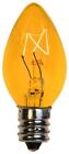 Box of 50 C7 Yellow Triple Dipped Transparent Indoor/Outdoor Christmas Bulbs