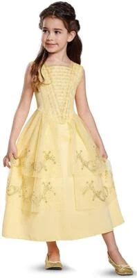 Belle Ball Gown Classic Disney Beauty Beast Fancy Dress Halloween Child Costume - Image 1 of 2