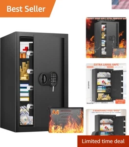 5.0 Cu Ft Fireproof Waterproof Safe with Digital Lock & Alarm for Valuables - Picture 1 of 10