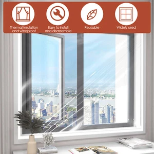 Window Wrap Insulation Reusable Practical Windows Winterizing Kit for Home DW - Picture 1 of 11