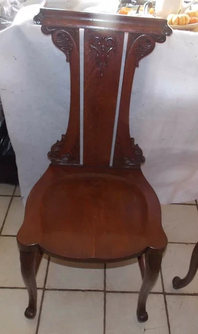 Quartersawn Oak Sea Serpent Carved Desk Chair / Side Chair (SC302) Cover