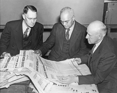 1943 J.L. WILKINSON and THOMAS BAIRD 8x10 Photo Baseball Poster Glossy Poster Cover