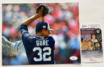 MacKenzie Gore Signed Autographed Glossy 8x10 Photo San Diego Padres : JSA COA - Image 1 of 3