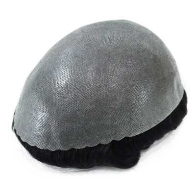 Sistema de reemplazo de vieira de tupé de cabello humano para hombre 8X10 Foto 1 de 4