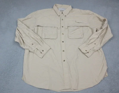 Camisa LL Bean Para Hombres Extra Grande Beige Tostado Ventilada Ligera Pesca Al Aire Libre Foto 1 de 4