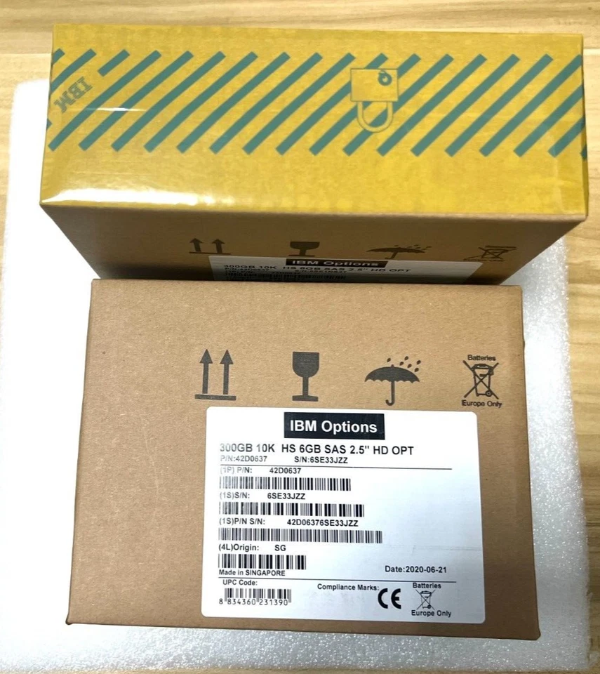 IBM 6Gb SAS FRU 42D0638 300GB service harddisk 300G SAS 10K 2.5 - Image 1 of 3
