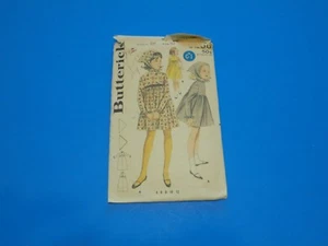 Vestido y bufanda vintage años 60 patrón de costura niñas talla 10 Butterick 3200 - Imagen 1 de 3