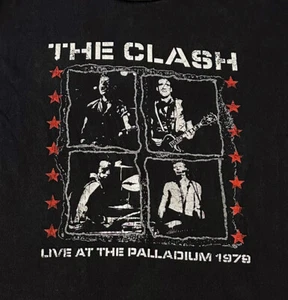 THE CLASH LIVE AT THE PALLADIUM 1979 Mens T-Shirt XL Black - Picture 1 of 3