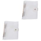 2 Pcs A5 Notebook Cover Round Ring Binder Travel Shell