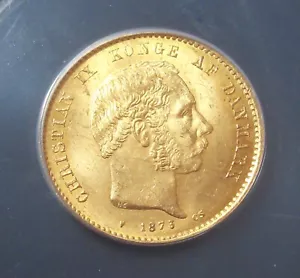 Denmark 1873-CS Gold 20 Kroner KM-79.1. ANACS MS-64 - Picture 1 of 4