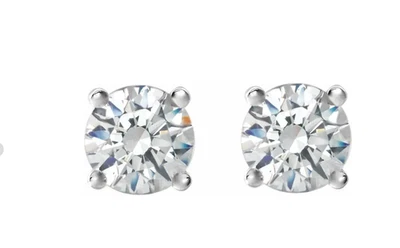 8 Carat Total Lab Grown Diamond Stud Earrings IGI Certified, 14k Gold, Martini, - Image 1 of 4