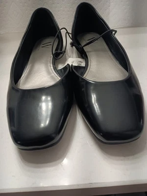  Nuevo Con Etiquetas Worthington Para Mujer Negro Plano Puntera Cuadrada Talla 8 M Sin Cordones  Foto 1 de 4