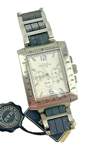 Orologio Chrono Quarzo Uomo 42mm Nuovo Funzionante Corona A Vite Rettangolare - Picture 1 of 2