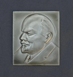 GOZNAK ca1960 Vladimir Ulyanov Lenin small Plaque Russia October Revolution Bols - Picture 1 of 2