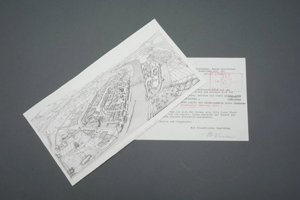 View Frankfurt A.M. EN año 1552 después de grabado en madera por Conrad Faber 1.96Z Foto 1 de 4