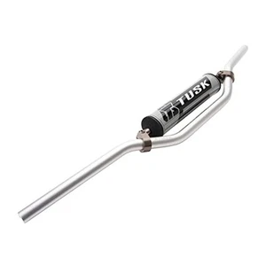 Tusk T-10 Aluminum 7/8" Handlebar CR Mid Bend Silver For YAMAHA DT125 1974-76 - Picture 1 of 7