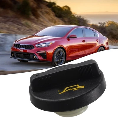 Black Engine Oil Filler Cap for Kia forHyundai 1.6L 2.0L 2.4L 08-19 26510-26611 - Image 1 of 4