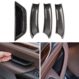 For BMW X3 X4 2011-2017 LHD Interior Door Handle Pull Cover Carbon Fiber Style - Picture 1 of 22