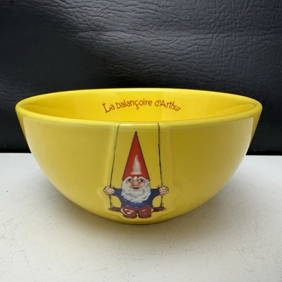 Cleen Kiss that Frog Dessert Bowl Arthur Swing Gnome French Latte  - Image 1 of 4