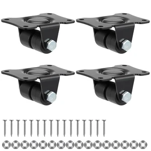1 Zoll Laufrollen 4er Set Schwerlast Low Profile Platte Starre Rollen Prem... - Bild 1 von 7