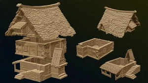 Décor impréssion 3D Taverne de village (vendue non peinte) - Imagen 1 de 4