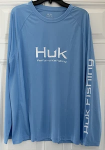 Huk Angeln T-Shirt Herren Größe XL blau LSF 50+ neu mit Etikett belüftet Pursuit Einzelhandel $ 40 - Bild 1 von 5