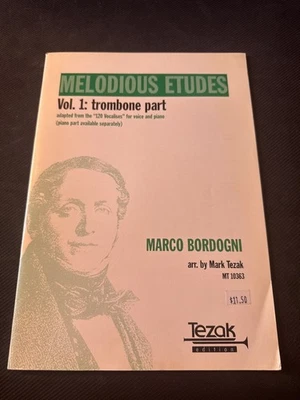 Melodious Etudes Vol. 1 for Trombone by Marco Bordogni Music Book - Image 1 of 3