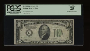 DBR 1934-A 10 $ FRN Chicago Fr. 2006-G PCGS 25 Serial G04695474C - Bild 1 von 2