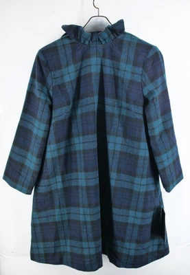 Vestido xadrez Daphne Tuckernuck Blackwatch 2XL colarinho babado carreira mistura de lã - Imagem 1 de 4