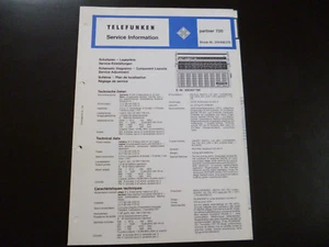 Original Service Manual Telefunken partner 700 - Bild 1 von 1