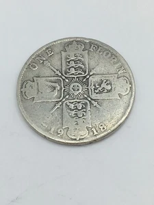 1918 One Florin Two Shilling Münze König Georg V 925 Silber Inhalt CN6 P795 - Bild 1 von 8