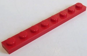 LEGO - Platte / Plate 1 x 8 (6 Stück), rot # 3460 - Bild 1 von 1