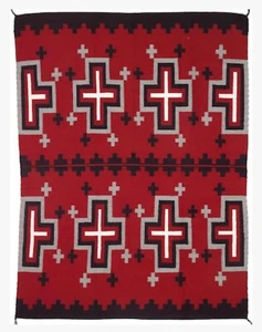 5x8 Wool Navajo Rug Southwest Pattern Housewarming Area Rug Native Wool Rug - Picture 1 of 1