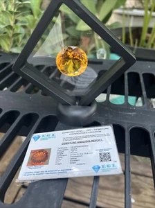 1.5” Certified Citrine Gemstone.Sparkling Gold Perfect 🤩 - Picture 1 of 12