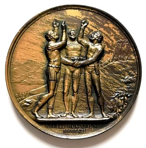 MED 161. Medalla Suiza Día de los Oficiales Federales en Langenthal 1822 - Imagen 1 de 2