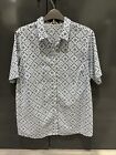 Brand New Women?S Cotton Trades Short Sleeve Shirt- Size 16 Blue And White