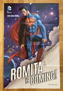 SUPERMAN "Romita is Coming!" Promo POSTER 22 x 34 The New 52 Klaus Janson 2014 - Picture 1 of 3