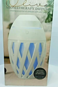 Difusor de aromaterapia de oliva difusor de aceite esencial de nebulización con luces LED NUEVO - Imagen 1 de 12
