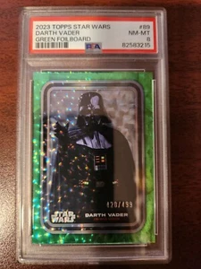 Topps Star Wars 2023 Flagship Graded PSA 8 Darth Vader 89 Green Foilboard x/499 - Picture 1 of 1