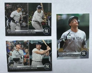 2022 Topps Now Yankees Lot #923, #931, #976 Aaron Judge Babe Ruth Roger Maris - Picture 1 of 2
