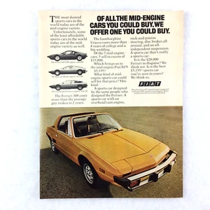 FIAT X 1/9 Vintage Años 70 IMPRESIÓN ANUNCIO Amarillo Coche Deportivo Ferrari Maserati Lamborghini - Imagen 1 de 1