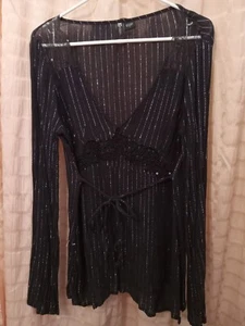 festive shine woman's tunic blouse - Picture 1 of 3