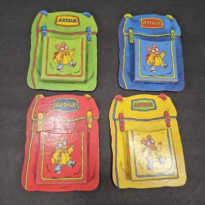 Arthur Goes to the Library Game 1996 Replacement Part Preowned Book Bags X 4  - Image 1 of 4