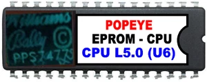 Máquina de Pinball Popeye - CPU Rom LX-5 [U6] [Bally / Williams] EPROM - Imagen 1 de 1
