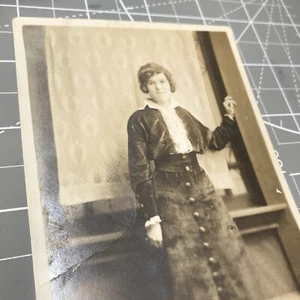 Studio Women Velvet dress Central Texas Vintage Photo Portrait 0445 - Picture 1 of 22