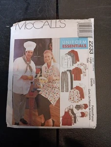 McCall's 2233 Misses & Men's Uniform Essentials Chef Cooking Pattern Uncut Sz L - Picture 1 of 1