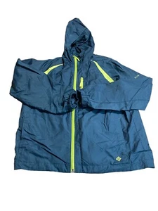Columbia Youth Green Long Sleeve Full Zip Windbreaker Jacket Size 14/16 - Picture 1 of 6