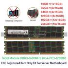 Kingston 16GB 2Rx4 PC3-12800R DDR3-1600 MHz ECC REG RDIMM Server Speicher 1,5 V Set